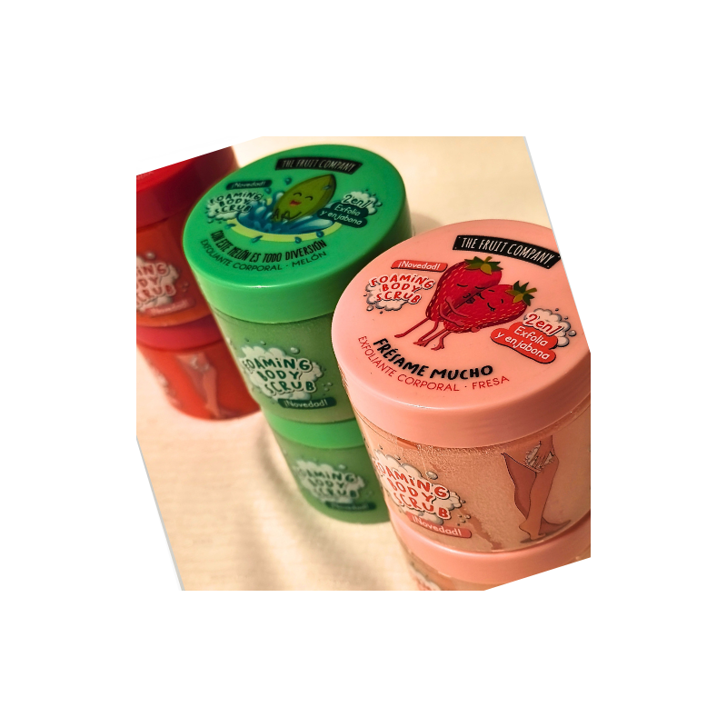 Lot 6 Gommages Corps Sel Marin The Fruit Company Fraise Melon Pastèque